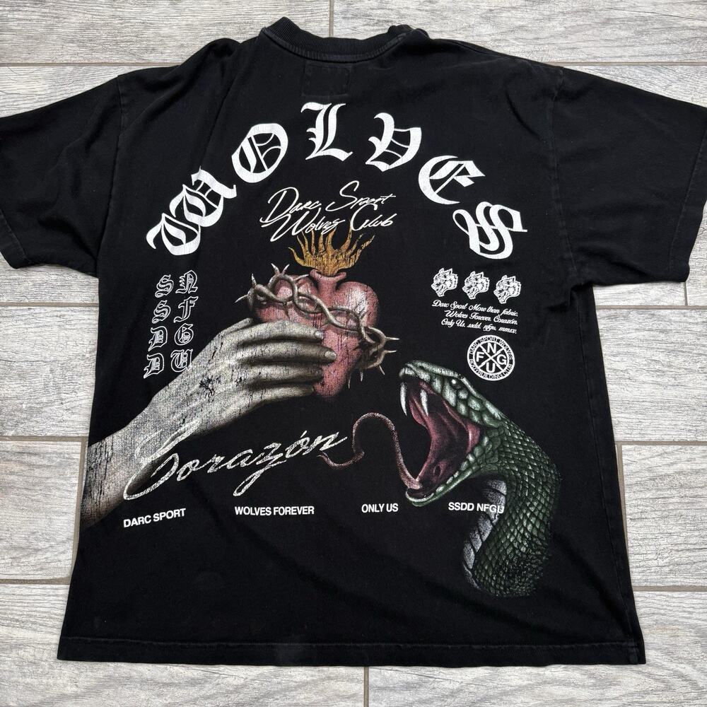Darc Sport Corazon "Premium Vintage" Oversized T Shirt Black Size L 1361/2000